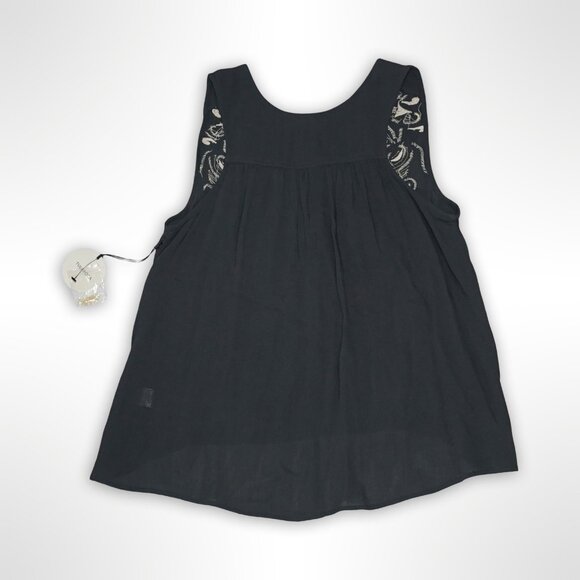 Tularosa Black Embroidered Sleeveless Top - XS - Picture 2 of 2